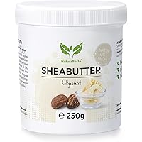 NaturaForte Sheabutter unraffiniert & kaltgepresst 250g – Naturreine Kosmetik Körperbutter, vegan, parfümfrei, feuchtigkeitss