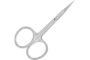 STALEKS PRO - Ciseaux professionnels pour cuticules avec pointe courbée, Exclusive 21 type 2 (Design : Fior de Magnolia) SX-21/2m