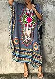 Sommerkleid Damen Abendkleider Lang Mit Ärmel Größe Kaftan Strandkleid Maxikleid - 2