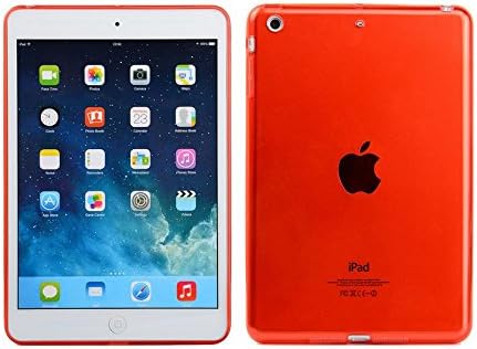 Clear Transparent Crystal Soft Silicone Rubber Back Gel TPU Case Skin Cover for IPad Mini 1 2 3 7.9 Inch (Red)
