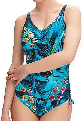 Fantasie Seychelles 6111 U/W V-Neck Adjustable Leg Swimming Costume Swimsuit Azure Blue 40G