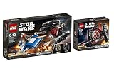 Lego Star Wars Set: 75194 First Order TIE Fighter Microfighter + 75196 A-Wing vs. TIE Silencer Microfighters - Star Wars