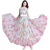 SAIRY FASHION JD FASHIONS OUTLET Women's Georgette Dress (BUTTERFLY XL_Pink_XL)