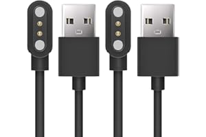 TUSITA [2-PACK Magnetic Charger Compatible with YAMAY SW023 Willful SW021 SW025 Letsfit ID206 ID205L ID205U ID205S ID216 Umidigi Uwatch 3S 3 2S 2 - USB Charging Cable 3.3ft - Smartwatch Accessories