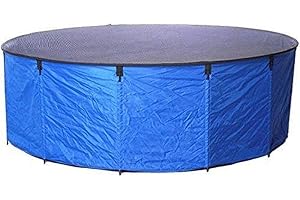 Aquaforte Elastyczny składany basen "Koi Bowl", Ø 180 x wys. 60 cm (± 1500 litrów), w zestawie siatka ochronna i praktyczna torba do noszenia, niebieski