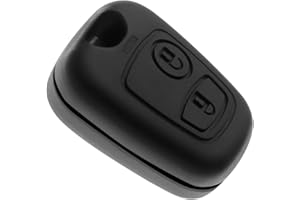 Jongo - Coque de Clé sans Lame compatible avec Peugeot 106, 206, 206+, 206 Sedan | Boitier Clef Plip Voiture Télécommande 2 Boutons