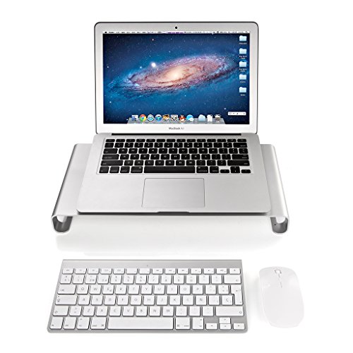 Suaoki IPS-Z05B Aluminum Monitor / Notebook Ständer Schreibtischregal für PC, iMacs, Macbooks und Laptop Silber - 4