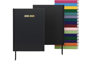 Top Sale 2025/26 A5 Academic Diary – Week to View | Mid-Year Planner July 2025 – August 2026 | Hardcover with Ribbon Marker, Monthly & Yearly Calendars, Timetable & Exam Dates – Black