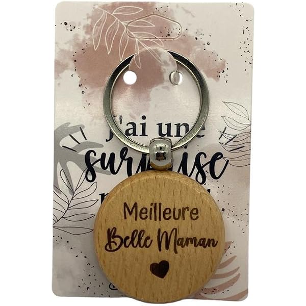 Porte-clés Cadeau Belle-mère - Gravure 'Meilleure Belle-Mère' - Acier Inoxydable - Pour Fête Des Mères, Noël - 8