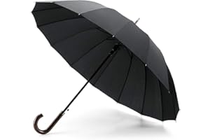 Esperanza London Parapluie Canne, 110 cm, Noir (Schwarz)