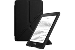 XOGF MoKo Étui de Protection pour Kindle Paperwhite 6 Pouces (10ème Génération - Modèle 2018), étui Origami Mince et léger avec Auto Réveil/Veille pour Kindle Paperwhite 2018 - Noir