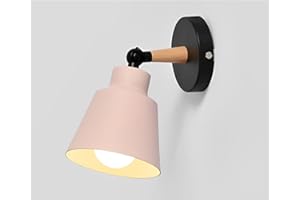 CHAO ZAN Lampade da Parete Retrò Vintage Applique da Parete Interno in Metallo e Legno Moderne Lampada a Muro Luce da Camera da Letto Soggiorno Corridoio - senza E27 lampadina