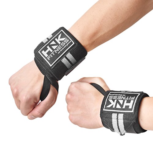 Handgelenkbandage [2er Set] Wrist Wraps 45cm – Profi Bandagen extra stark für mehr Halt beim Fitness, Kraftsport, Gewichtheben, Bodybuilding,Powerlifting & Crossfit – Handgelenkstütze für Frauen & Männer geeignet - 2