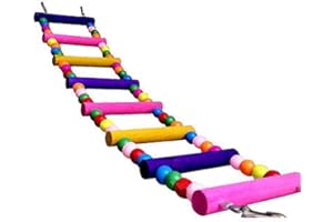 EGFheal - Scaletta per uccelli, per pappagalli, scale, per uccelli, per masticare, da appendere, per animali domestici, per pappagalli, 45 cm