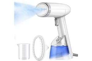 Ferri da viaggio Ferro da Stiro Verticale a Vapore, Mioduro Mini Stiratrice Verticale 20s Riscaldamento, Portatile Rimozione Rughe Tessuto con Pennello Ferro da Stiro a Vapore per Tende