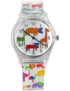 Lancardo Kinder Uhren für Jungen , Analog Quarz Sport Outdoor Cartoon Tiere Wasserdicht Armbanduhr mit Silikon...