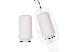 XNTONG - Faucet Wasserfilter-Filterelement, Wasserhahn-Filtrationssystem, Wasserhahn filterelement, Keramikfilter ersatz, ​Aktivkohlefilter, (Keramische Filterpatrone x 2)