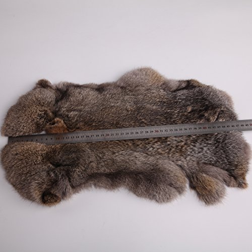 URSFUR Erstklassige Felle aus Kaninchen Echte Tierfell Kaninchenfell Kanin Hasenfell 18.5*11Inches - 2