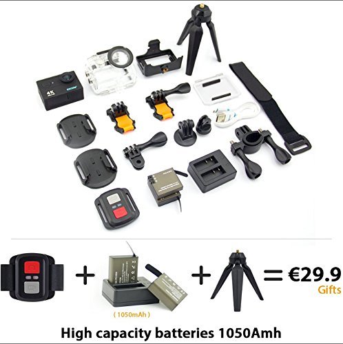 EKEN-H9s-4K-Action-Camera-Full-HD-Wifi-Waterproof-Sports-Camera-with-4K27K-1080P60-720P120fps-Video-12MP-Photo-and-170-Wide-Angle-Lens-includes-10Mountings-Kit-2-Batteries-