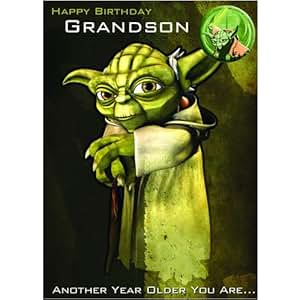 Star Wars Clone Wars Birthday Card for Grandson: Amazon.co 
