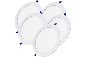 LED ATOMANT DWL LED 20W 225mm 1800lm, Color Blanco Calido (3000K), 5 uds de Panel Redondo Downlight Empotrable