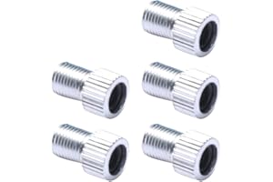 Bynccea Bicycle Presta Valve Adapter,Bike Presta to Schrader Convert French/UK to US,Inflate Tire Using Standard Pump or Air Compressor (Pack of 5)