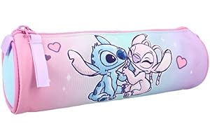 mybagstory - Astuccio - Stitch - Rosa - Blu - Bambino - Scuola - Primaria - Scuola - Scuola - Scuola - Scuola - Scuola - Scuola - Scuola - Scuola, Rosa, 21 cm