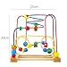 D-Mcark Kids Educationnal Wooden Bead Maze Roller Coaster Puzzle with Fruit Block Ball Activity Toy for Toddler Baby