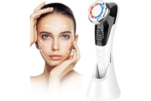 ‎ANLAN Face massager,ANLAN 5 in 1 Gesichtsmassagegerät Gegen Falten Rote und Blaue Lichttherapie Massagegerät Gesicht Heat Cool Vibration EMS Gerät Gesicht Gesichtslifting Anti Falten Anti Aging Gerät