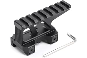 QIRUIMY Base de Lunette de visée GG Tactical Red Dot Riser 20mm Picatinny Rail pour Vision Nocturne T1 T2 Viseur Optique (Noir)