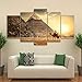 Produktbild Meaosy Leinwand Hd Druckt Bilder Wandkunst Für Wohnzimmer Wohnkultur 5 Stücke Alten Ägypten Pyramide Gemälde Pharao Poster-40X60/80/100Cm