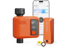 XinFuture Smart WLAN Bewässerungscomputer 1 Ausgänge mit 300 Meter RF,WiFi Super-Abdeckung,Bewässerungssystem Garten mit Regenverzögerung, App & Sprachsteuerung,Wasser Zeitschaltuhr Automatischem