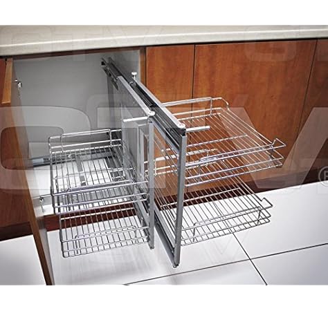 Magic Corner Pull Out Kitchen Storage Solution Blind Corner Optimiser For Cabinets 760mm Amazon Co Uk Kitchen Home