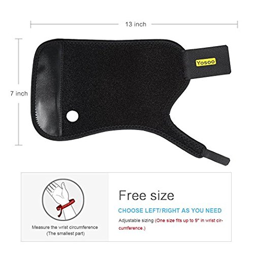 Yosoo Handgelenkschiene, Handgelenkbandage, Handgelenkstütz,ideal für Sport,nur für link Hand - 3