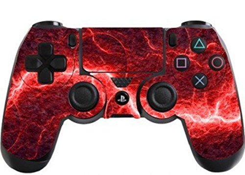 Morbuy PS4 Controller Skin Designer Skin Sticker for Sony PlayStation 4 PS4 Slim PS4 Pro DualShock Wireless Controller x 1 Lightning red
