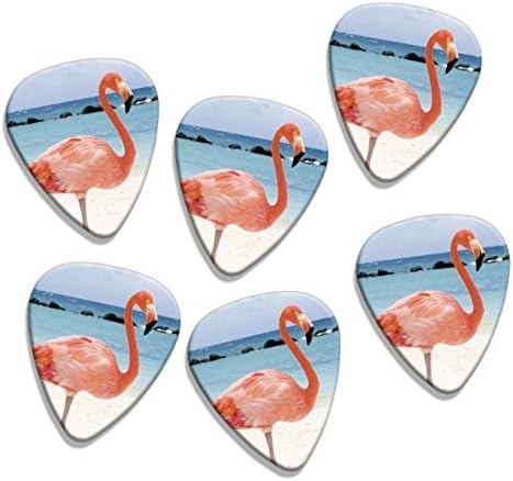 Pink Flamingo 6 X Loose Logo Guitar Picks (GD)
