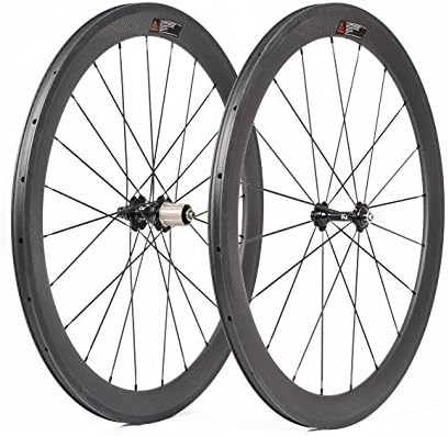 VCYCLE 700C Carbon Fiber Racing Road Bike Wheelset 50mm Clincher 23mm Width Only 1700g Shimano or Sram 8/9/10/11 Speed.Tax Free.