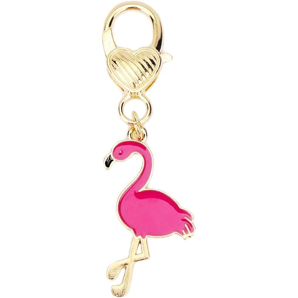 ARFUKA Flamingo Schlüsselanhänger Mit Strass – Niedlicher Taschenanhänger Aus Edelstahl