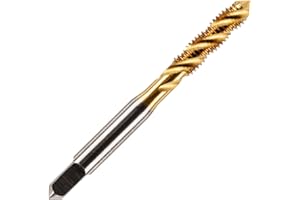 RENNIE TOOL COMPANY Rennie Tools - M3 x 0.5 Spiral Flute Tap HSS M2 Titanium (TiN) Coated 3mm Thread. Metric Hand/Machine Screw Tap Metric Coarse. for Tapping Blind Holes. Pack of 1