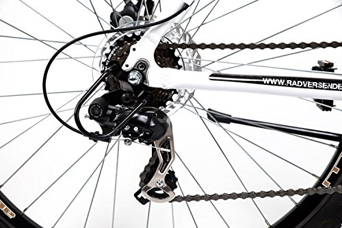 28″ Zoll MTB Alu Cross Fahrrad MIFA Mountainbike Shimano Scheibenbremsen weiss - 6