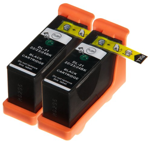 2 Multipack XL Dell Series 21 Patronen Kompatible. 2 schwarz für Dell V305, V305w, V313, V313W, P513W, V515W, P713W, V715W. Tintenpatrone. Tinten kompatible Druckerpatronen. Y498D © Patronenland