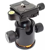Ayex BH-03 Panoramik Ball Head Tripod Kafası &ndash; 8 kg taşıma, 360&deg; Pan, &plusmn;90&deg; Tilt, Quick-Release, Su Terazili, 1/4'' (370 g)