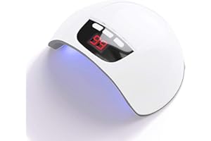 ANGNYA Lámpara Secador de Uñas 54 W, Profesional USB Lámpara LED UV Uñas para Esmalte de Uñas de Gel, con Temporizador de 30s 60s 99s y Sensor de Infrarrojos y Pantalla LED, para Manicura/Pedicure Nail Art……