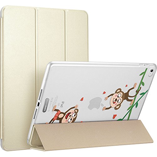 iPad Mini 4 Hülle, ESR® Auto aufwachen/Schlaf Funktion Ledertasche mit Durchschaubar Rückseite Abdeckung mit Muster Schutzhülle für iPad Mini 4 (Affe) - 3