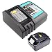 Produktbild KDJ 18V 4,0Ah Ersatz Akku + 3A Ladegerät für Makita BL1840 BL1830 Und Ersatz für DC18RA DC18RC 3A 10,8V~18V Ladegerät