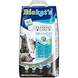 Biokat's Diamond Care Multicat Fresh Katzenstreu / Hochwertige Klumpstreu für Katzen mit Aktivkohle und Cotton Blossom Duft / 1 Papierbeutel (1 x 8 L)