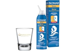 LUMACARE COSMETICS Isomar spray naso decongestionante bambini e adulti acqua di mare ipertonica per raffreddore sinusite e rinite allergica + bicchierino omaggio (Spray decongestionante getto forte 200 ml)