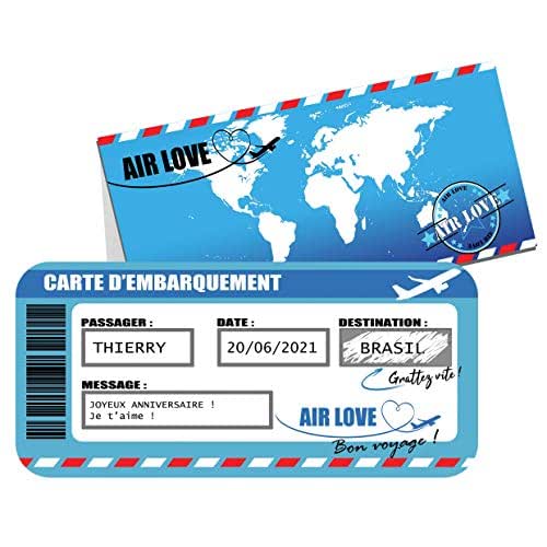 Carte D Embarquement Personnalisee Carte A Gratter Carte Voyage A Offrir Carte Cadeau Carte Avion Train Voyage Amazon Fr Produits Handmade