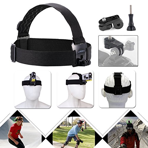 Luxebell® Zubehör Kit für Sony Action Cam HDR-AS15 / AS20 / AS30V / AS100V / AS200V / Sony Action Cam HDR-AZ1 Mini Sony FDR-X1000V / W 4K-Kameras, Helm Schlaufenhalterung + Handheld Monopod ausdehnbarer Teleskop Pole + Brustgurt Berg + Floating-Handgriff-Griff + Fahrrad-Lenkstange-Einfassungs-Halter + Car Saugnapf + Flexible Stativ + Aufbewahrungstasche - 4