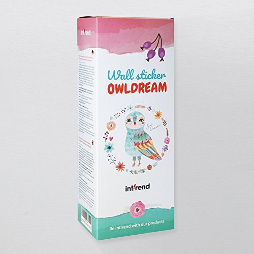 int!rend – OWLDREAM | Eule – verspielt & trendy | 60cm Durchmesser bunt | Wandtattoo Kinderzimmer | Wanddeko | Wand-Sticker | Wandaufkleber | Dekoration | Babyzimmer - 5